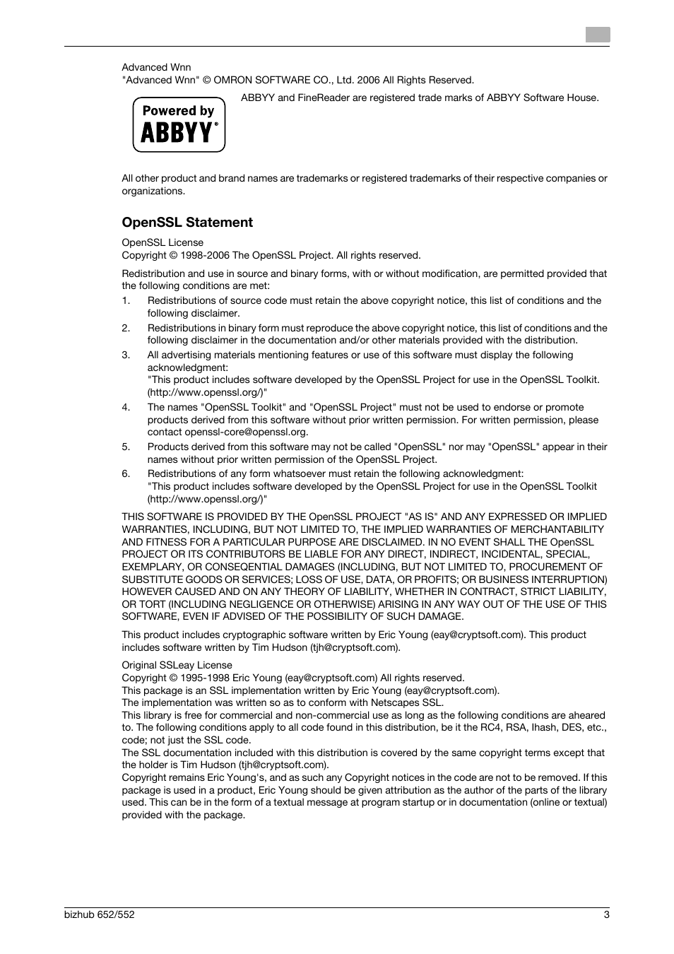 Openssl statement | Konica Minolta bizhub 552 User Manual | Page 4 / 13