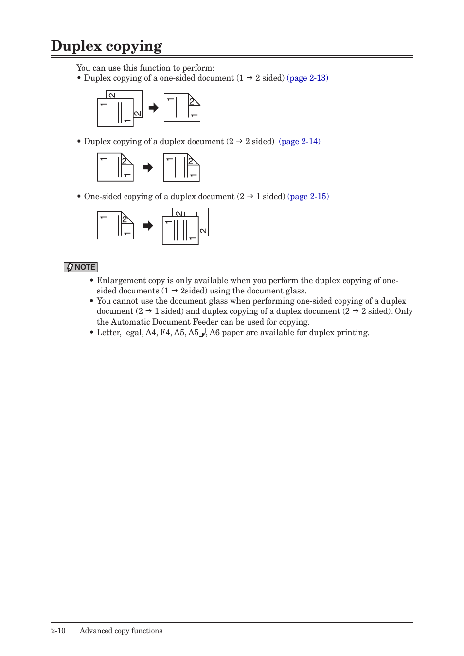 Duplex copying, Duplex copying -10 | Konica Minolta bizhub 25e User Manual | Page 25 / 46