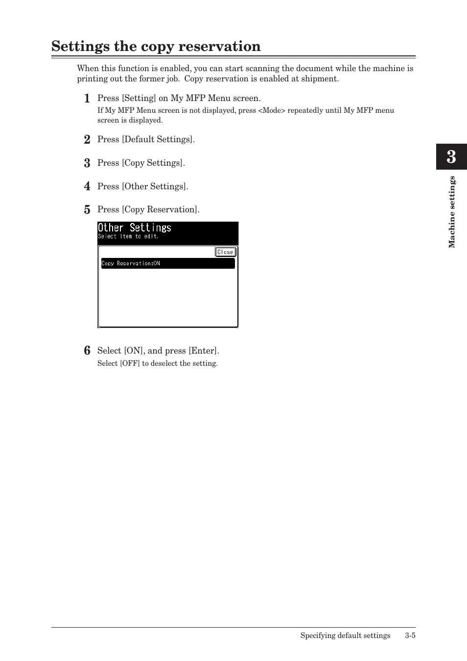 Settings the copy reservation, Settings the copy reservation -5 | Konica Minolta bizhub 25e User Manual | Page 44 / 46