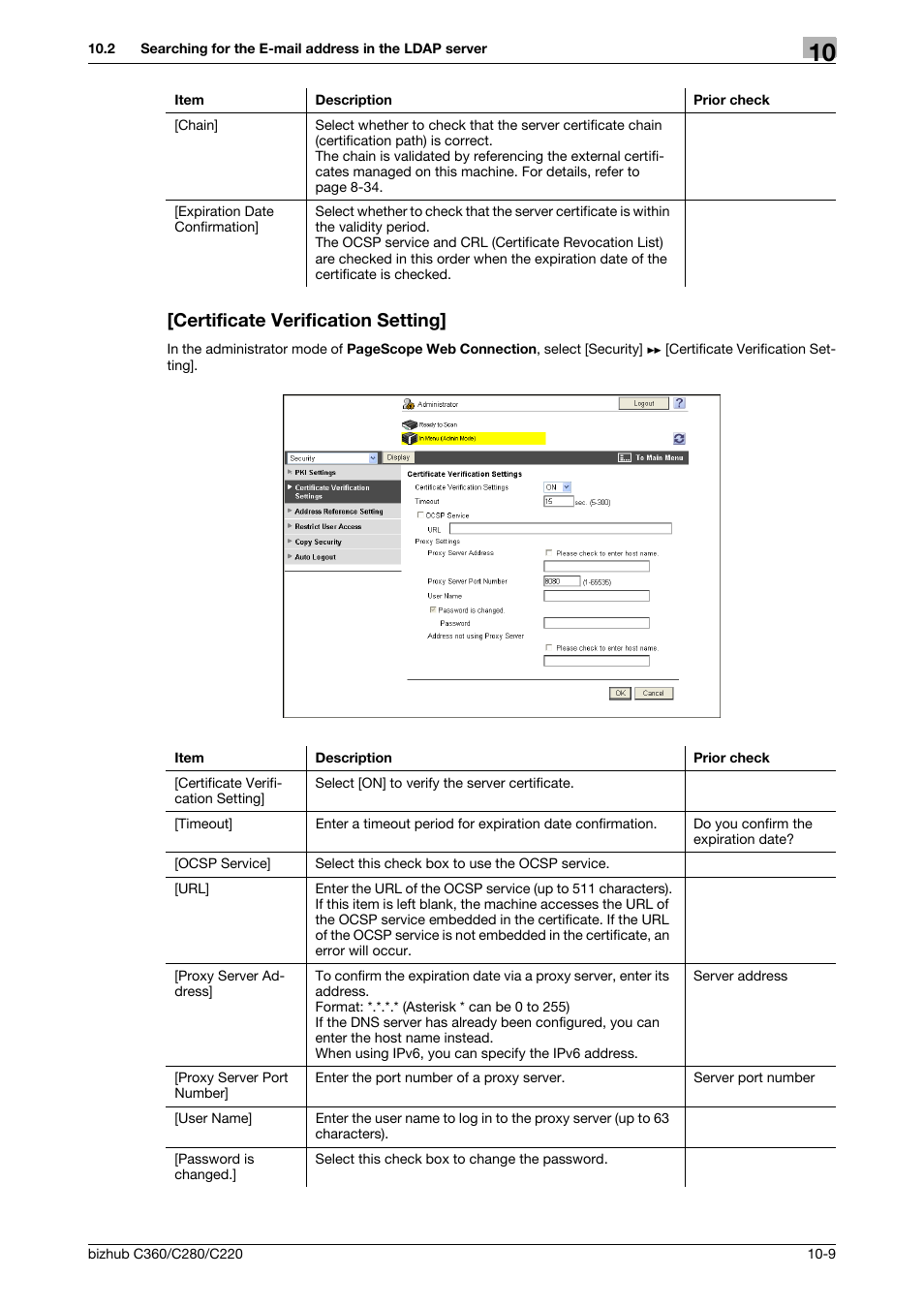 Certificate verification setting, Certificate verification setting] -9 | Konica Minolta BIZHUB C360 User Manual | Page 201 / 366