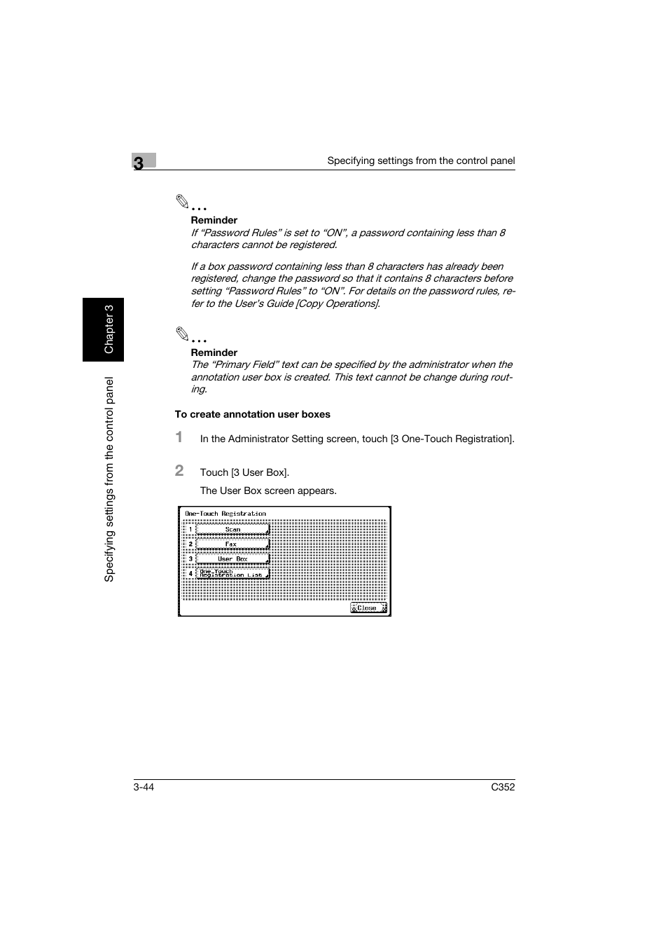 To create annotation user boxes, To create annotation user boxes -44 | Konica Minolta bizhub C352 User Manual | Page 155 / 392