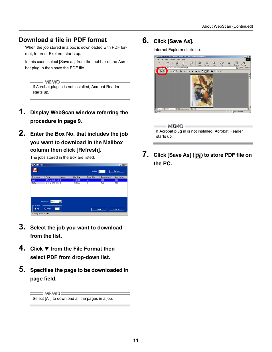 Download a file in pdf format | Konica Minolta bizhub PRO C500 User Manual | Page 11 / 16