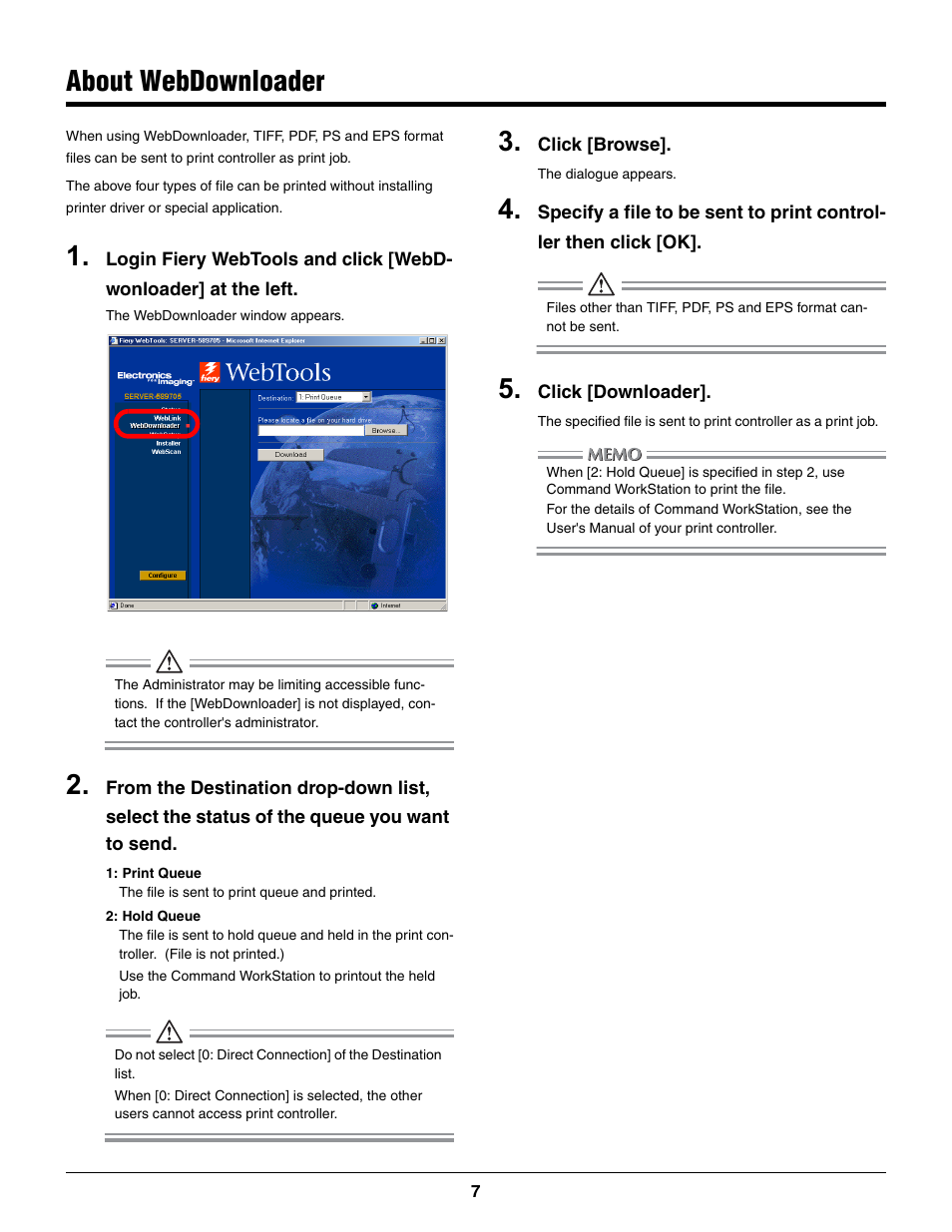 About webdownloader | Konica Minolta bizhub PRO C500 User Manual | Page 7 / 16