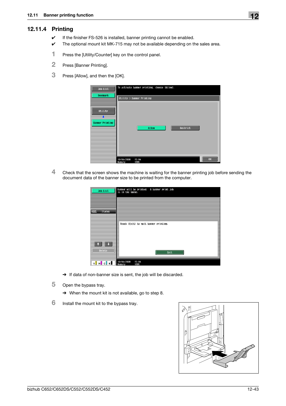 4 printing, Printing -43 | Konica Minolta BIZHUB C652DS User Manual | Page 192 / 312