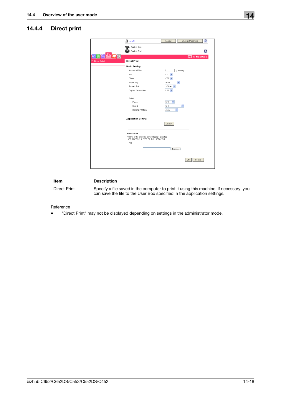 4 direct print, Direct print -18 | Konica Minolta BIZHUB C652DS User Manual | Page 273 / 312