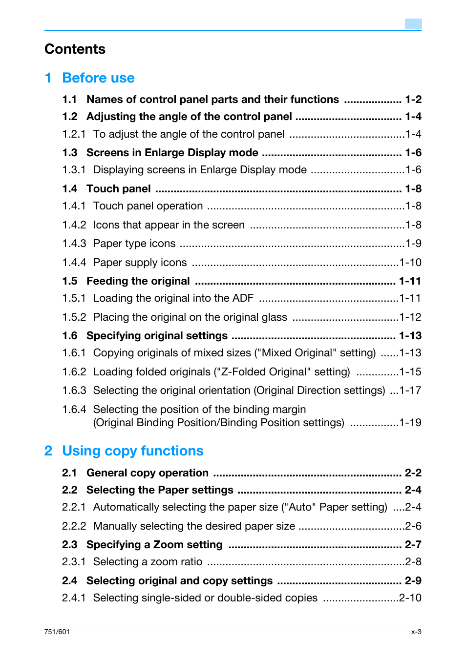 Konica Minolta bizhub 601 User Manual | Page 4 / 101