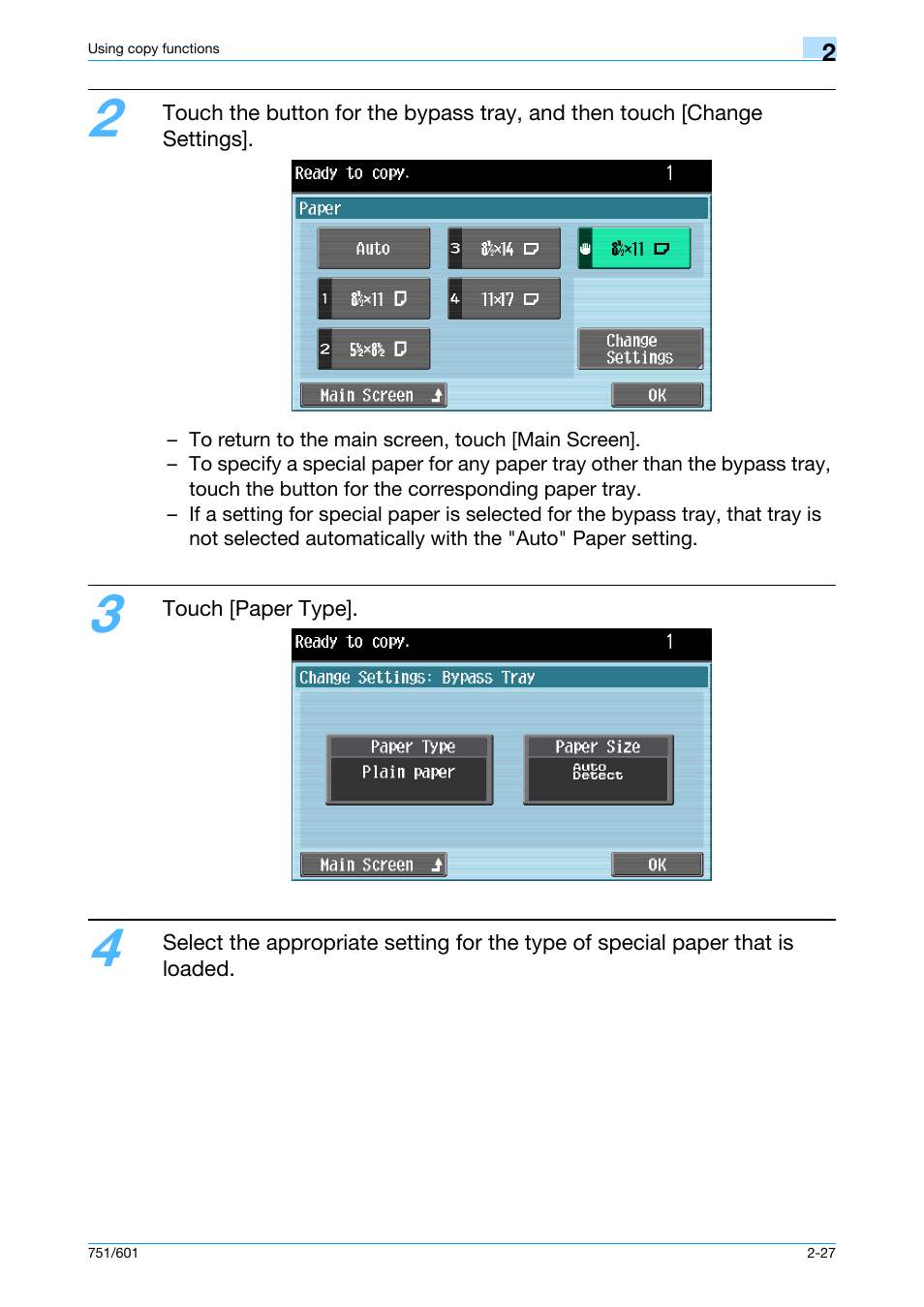 Konica Minolta bizhub 601 User Manual | Page 54 / 101
