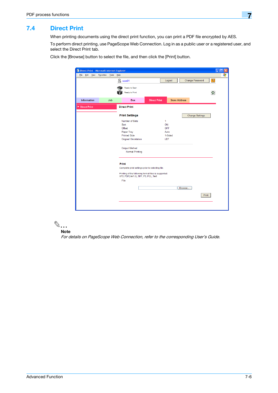 4 direct print, Direct print -6 | Konica Minolta bizhub 361 User Manual | Page 60 / 84