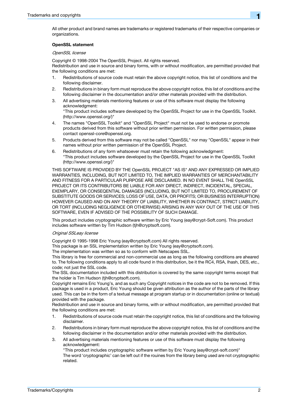 Openssl statement | Konica Minolta bizhub 751 User Manual | Page 3 / 10