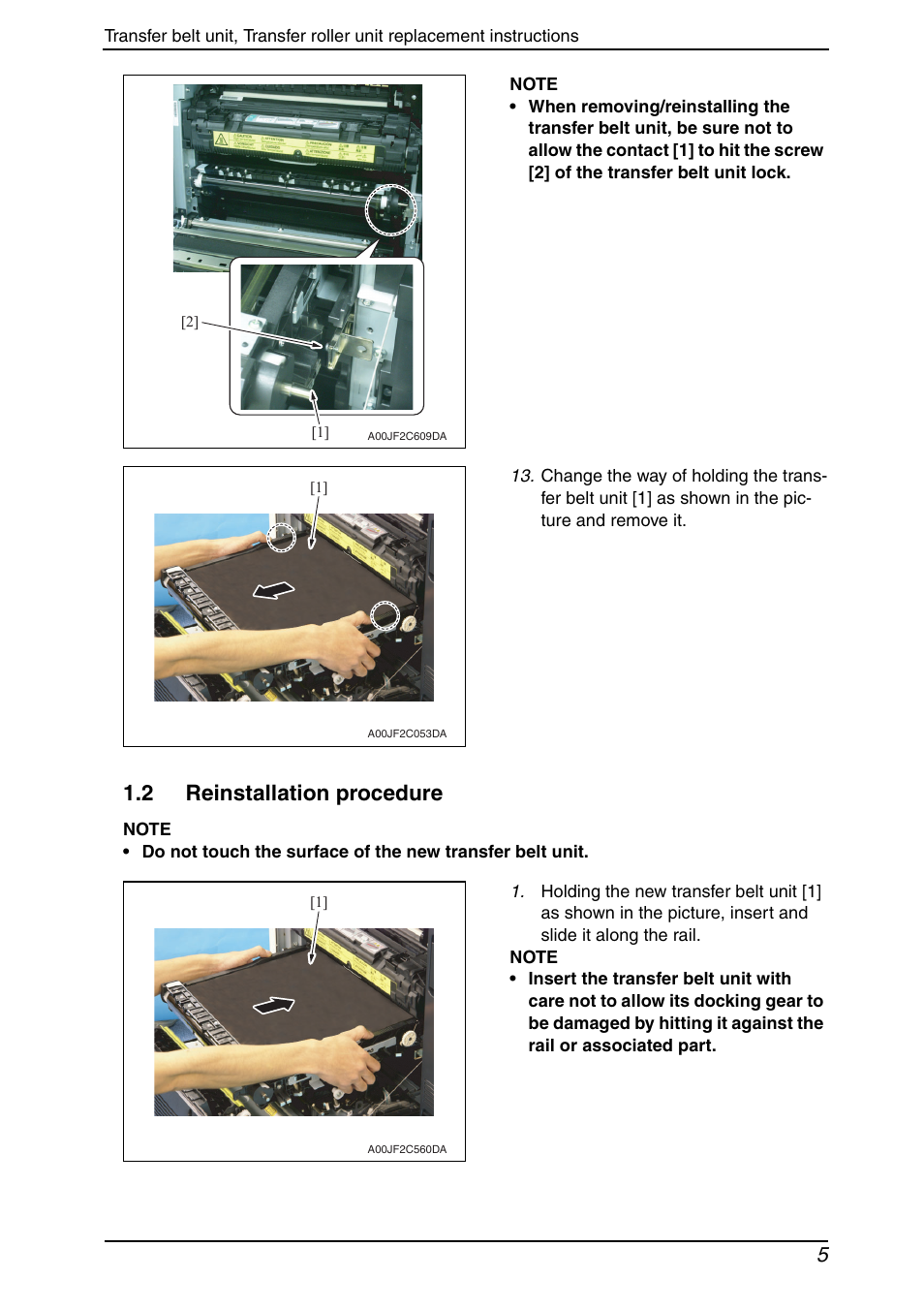 2 reinstallation procedure | Konica Minolta bizhub C650 User Manual | Page 29 / 37