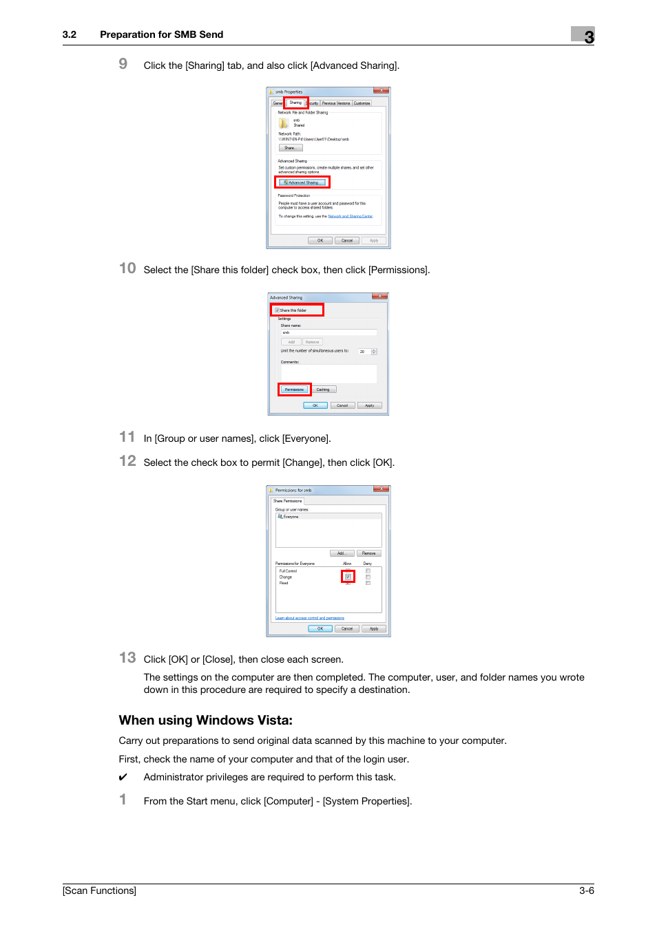 When using windows vista, When using windows vista: -6 | Konica Minolta bizhub 4750 User Manual | Page 37 / 102