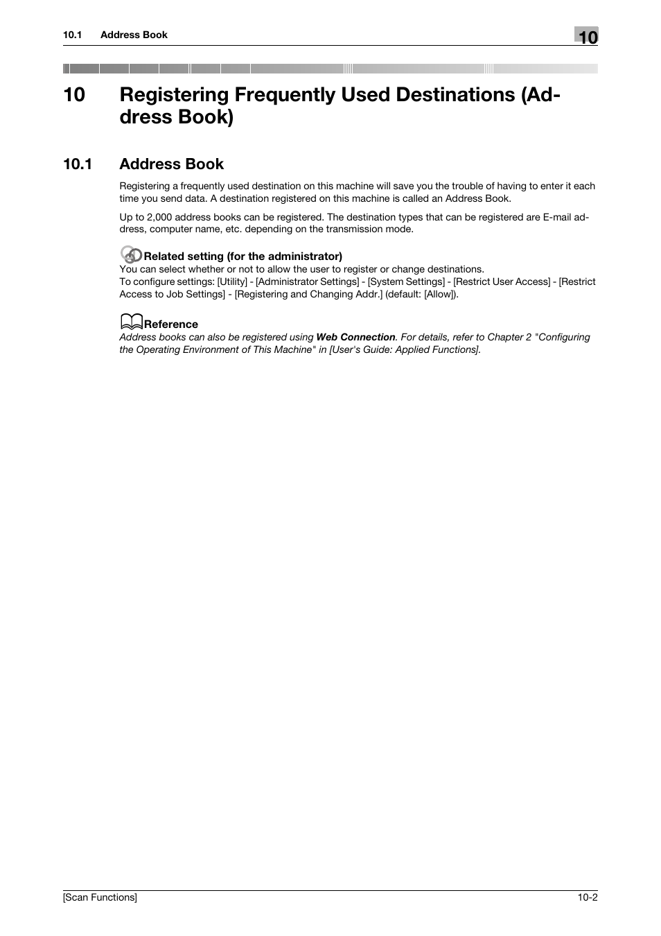 1 address book, Address book -2 | Konica Minolta bizhub 4750 User Manual | Page 94 / 102