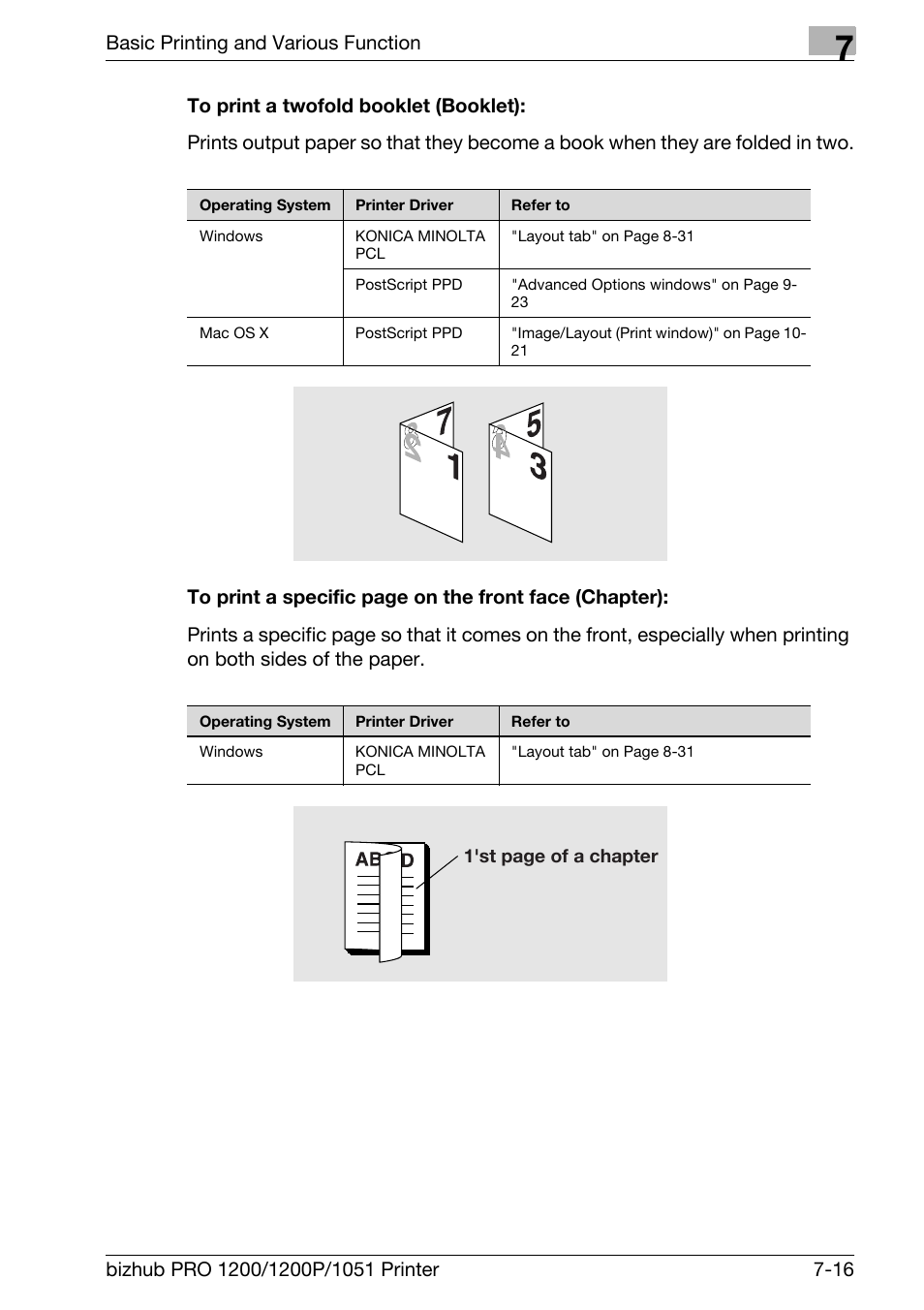 To print a twofold booklet (booklet) | Konica Minolta bizhub PRO 1051 User Manual | Page 113 / 355