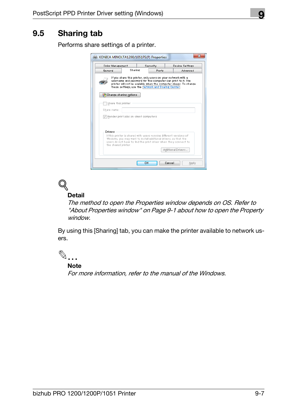 5 sharing tab, Sharing tab -7 | Konica Minolta bizhub PRO 1051 User Manual | Page 215 / 355