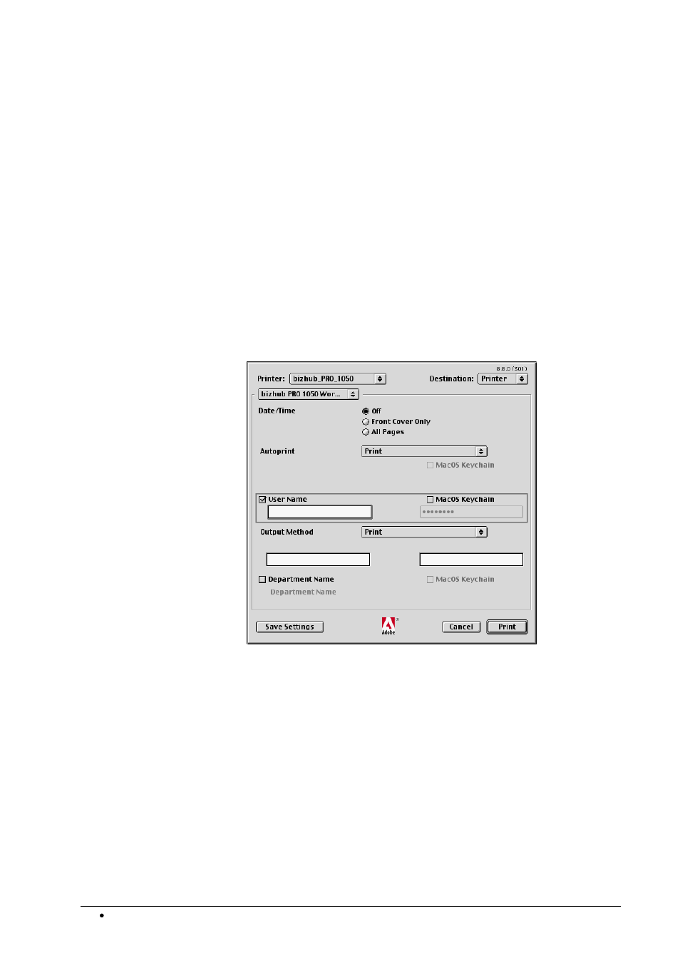User authentication | Konica Minolta bizhub PRO 1050P User Manual | Page 76 / 88