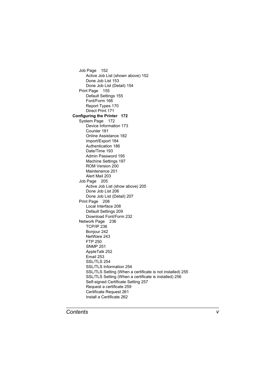 Contents v | Konica Minolta BIZHUB C30P User Manual | Page 17 / 292