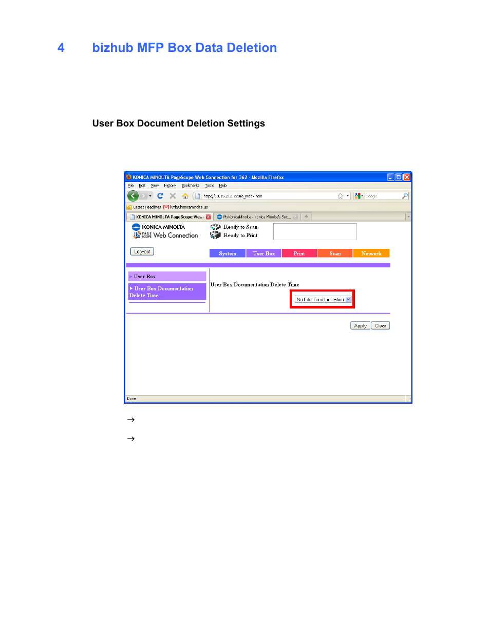 4 bizhub mfp box data deletion | Konica Minolta bizhub 222 User Manual | Page 20 / 30