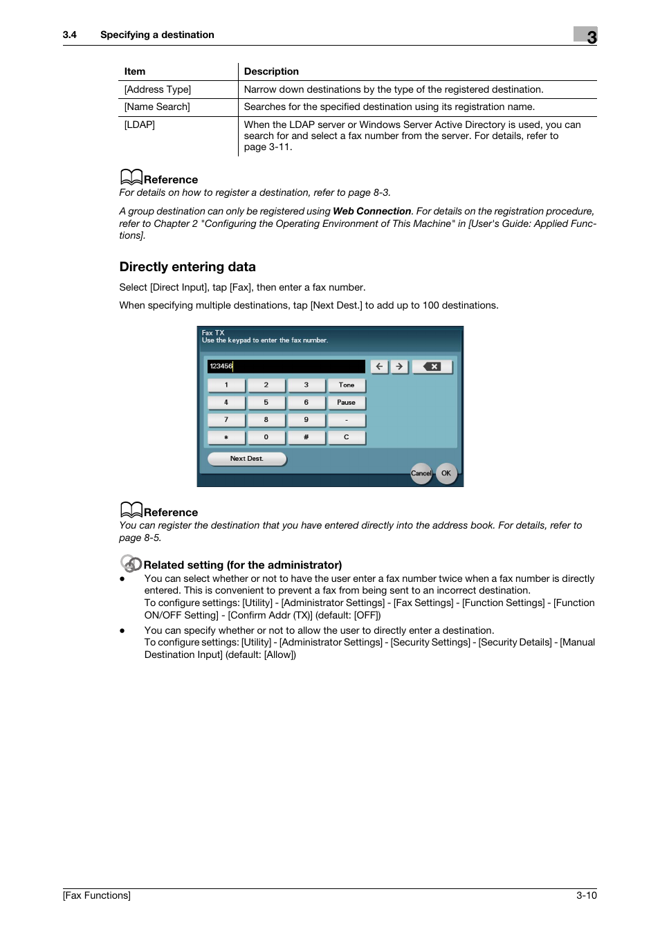 Directly entering data, Directly entering data -10 | Konica Minolta bizhub 4750 User Manual | Page 21 / 69