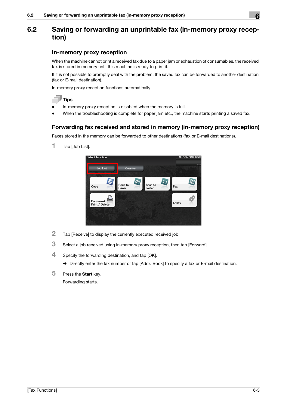 In-memory proxy reception | Konica Minolta bizhub 4750 User Manual | Page 45 / 69