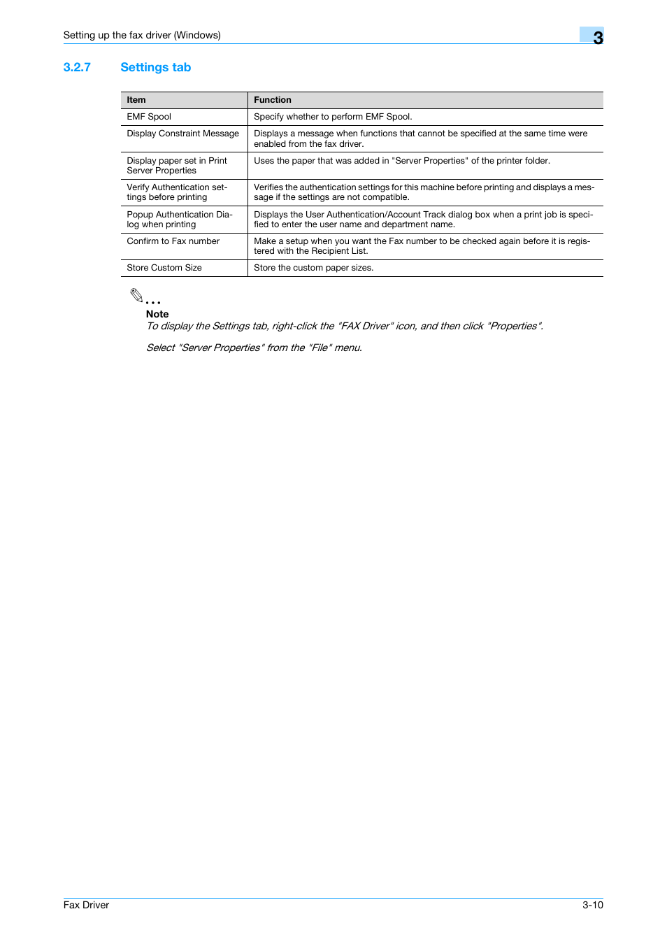 7 settings tab, Settings tab -10 | Konica Minolta bizhub 751 User Manual | Page 43 / 69