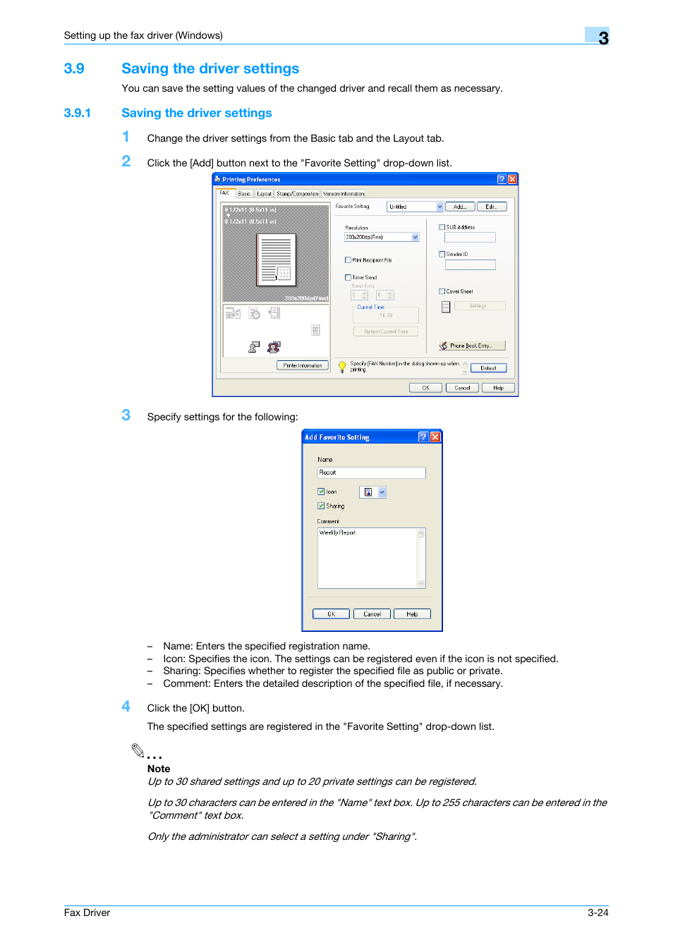 9 saving the driver settings, 1 saving the driver settings, Saving the driver settings -24 | Konica Minolta bizhub 751 User Manual | Page 57 / 69