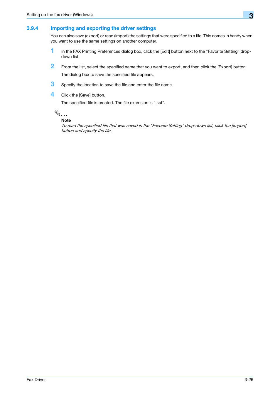 4 importing and exporting the driver settings, Importing and exporting the driver settings -26 | Konica Minolta bizhub 751 User Manual | Page 59 / 69