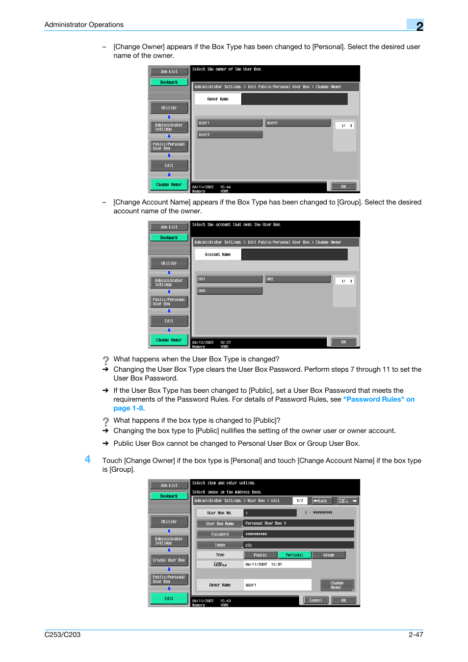 Konica Minolta BIZHUB C253 User Manual | Page 62 / 186