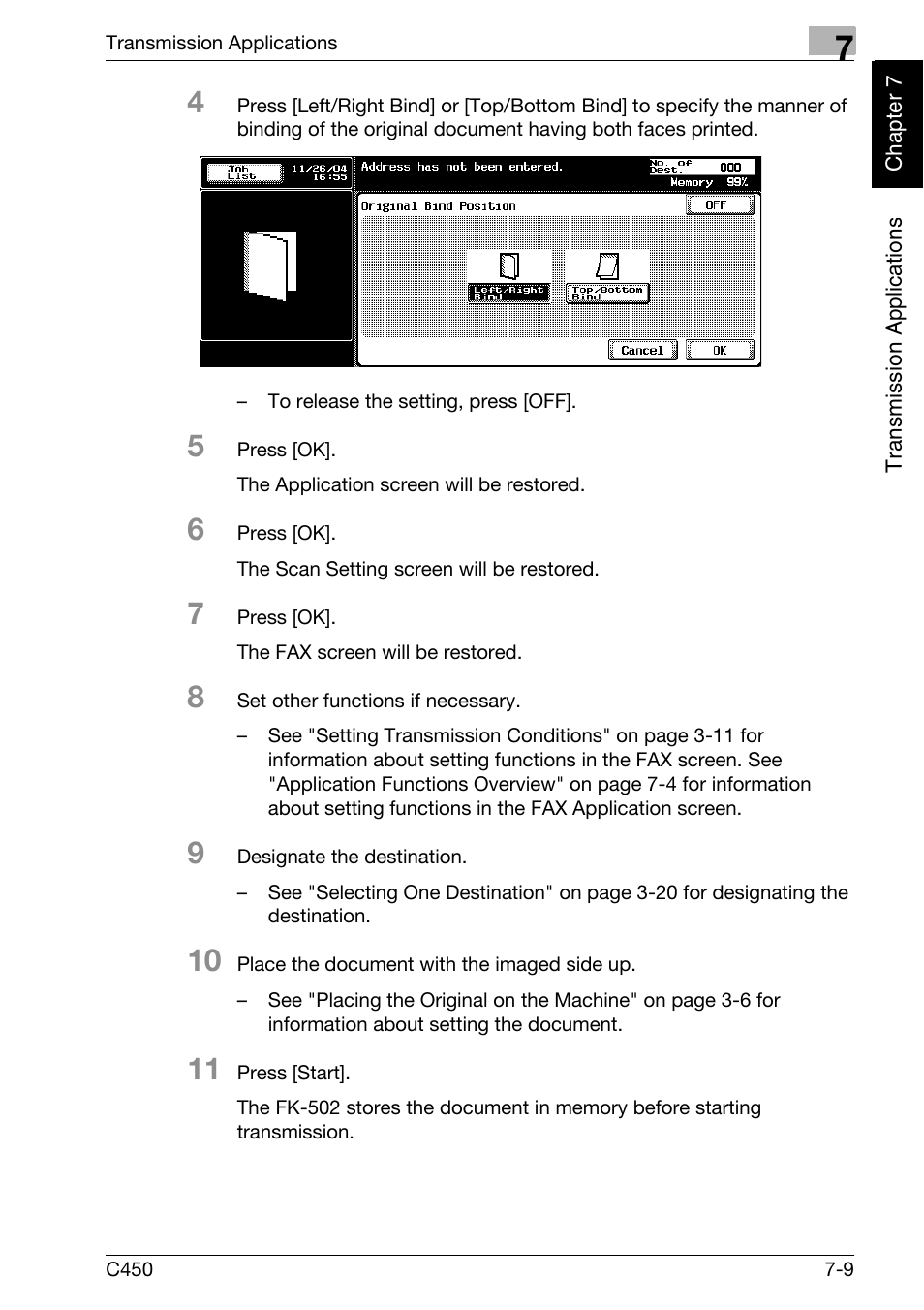 Konica Minolta FK-502 User Manual | Page 146 / 450