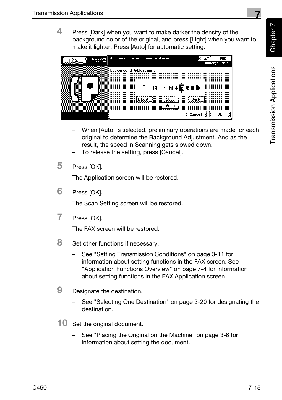 Konica Minolta FK-502 User Manual | Page 152 / 450