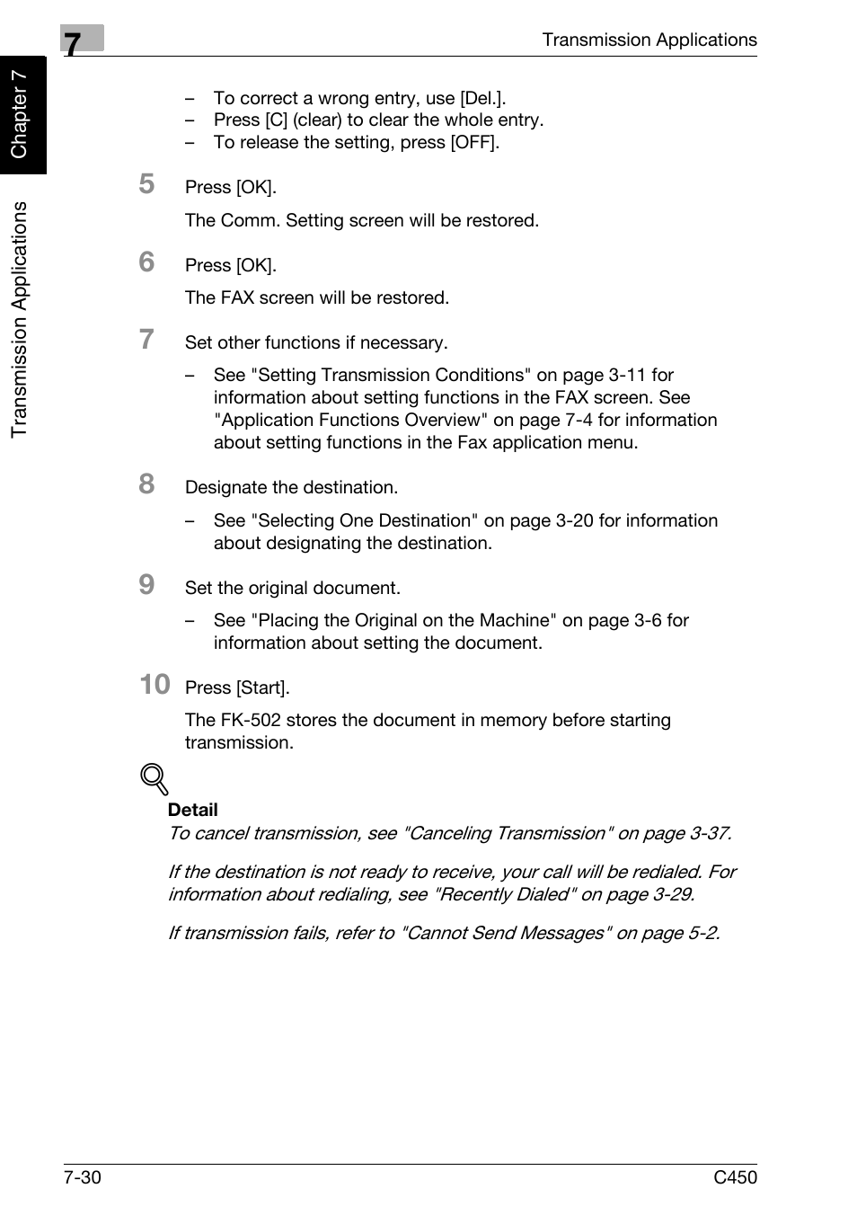 Konica Minolta FK-502 User Manual | Page 167 / 450