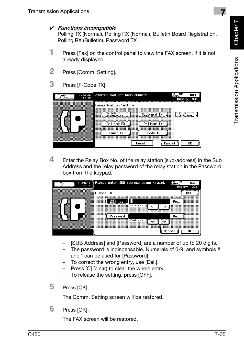 Konica Minolta FK-502 User Manual | Page 172 / 450