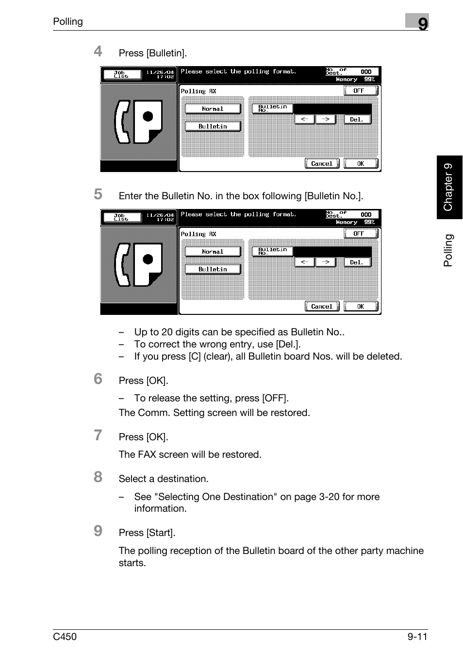 Konica Minolta FK-502 User Manual | Page 204 / 450