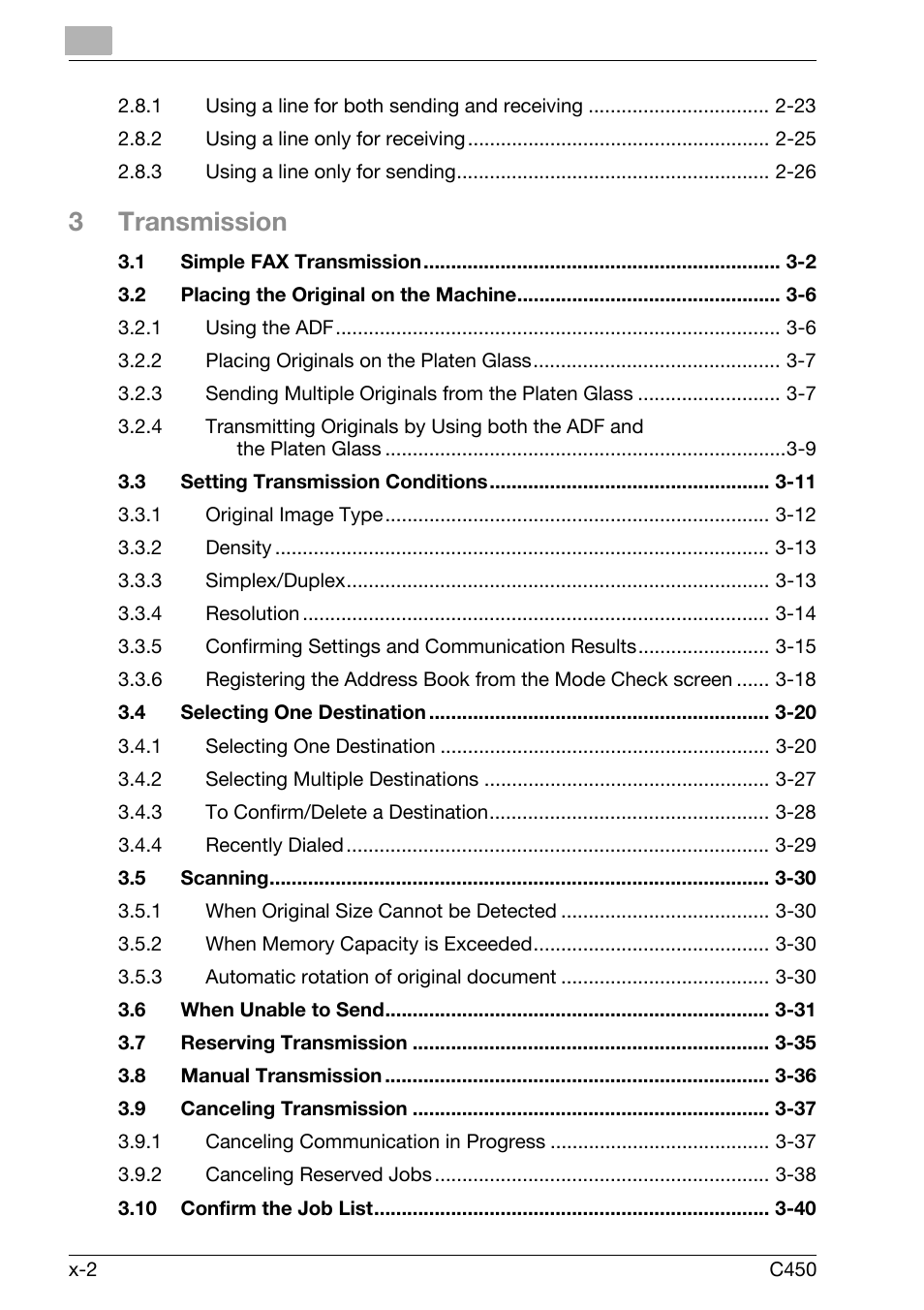 3transmission | Konica Minolta FK-502 User Manual | Page 3 / 450
