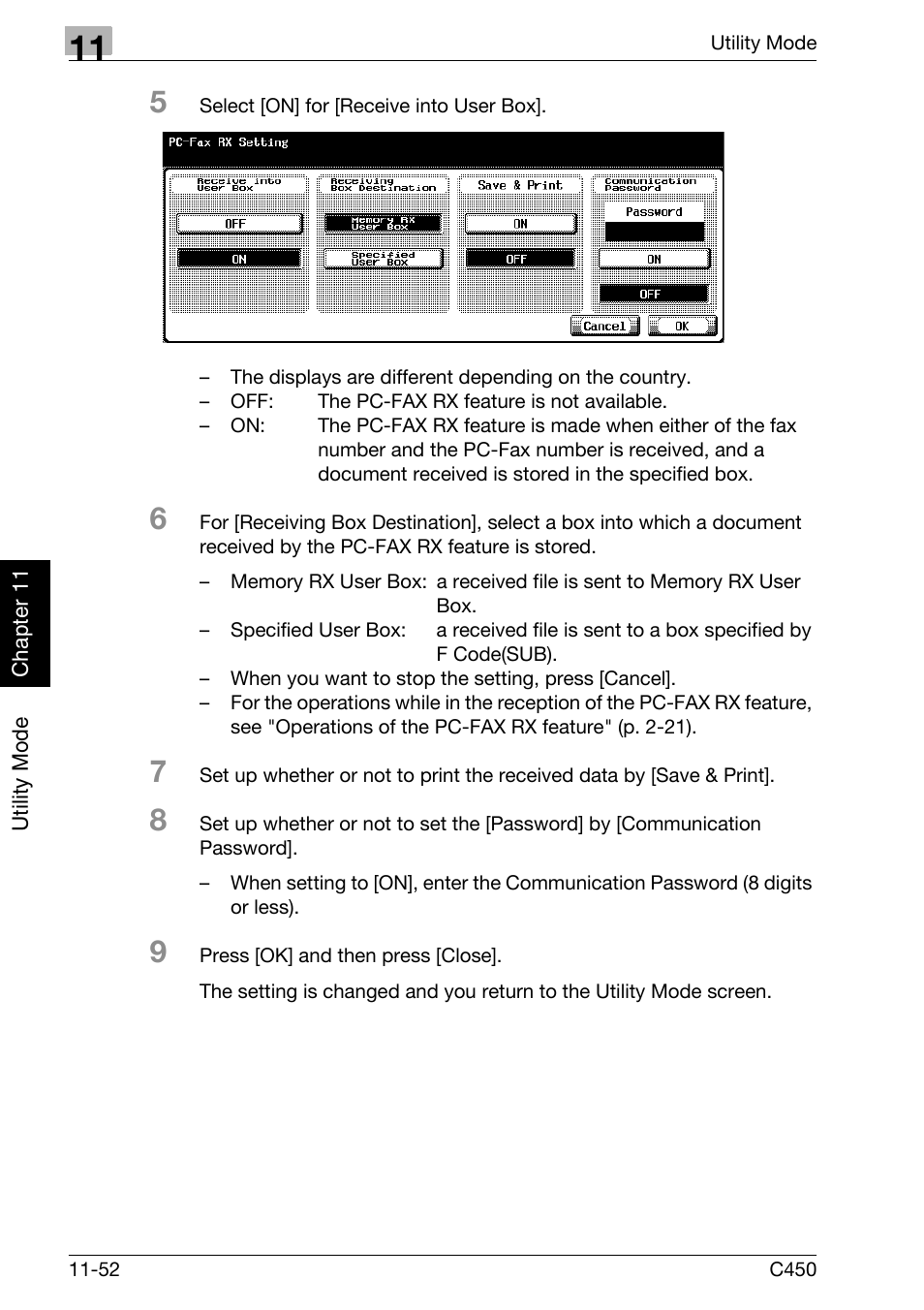 Konica Minolta FK-502 User Manual | Page 311 / 450