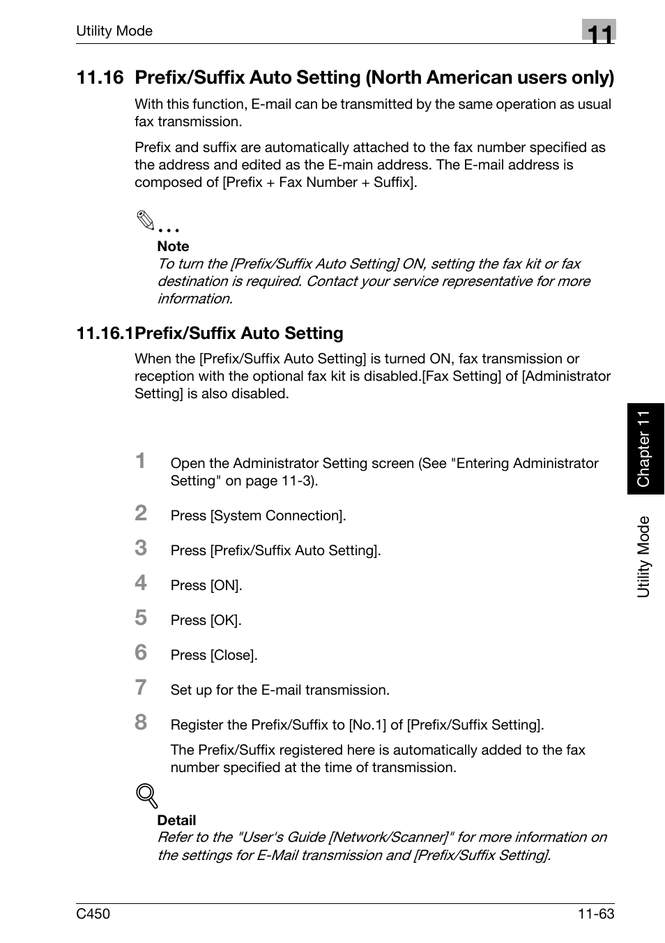1 prefix/suffix auto setting, Prefix/suffix auto setting -63 | Konica Minolta FK-502 User Manual | Page 322 / 450