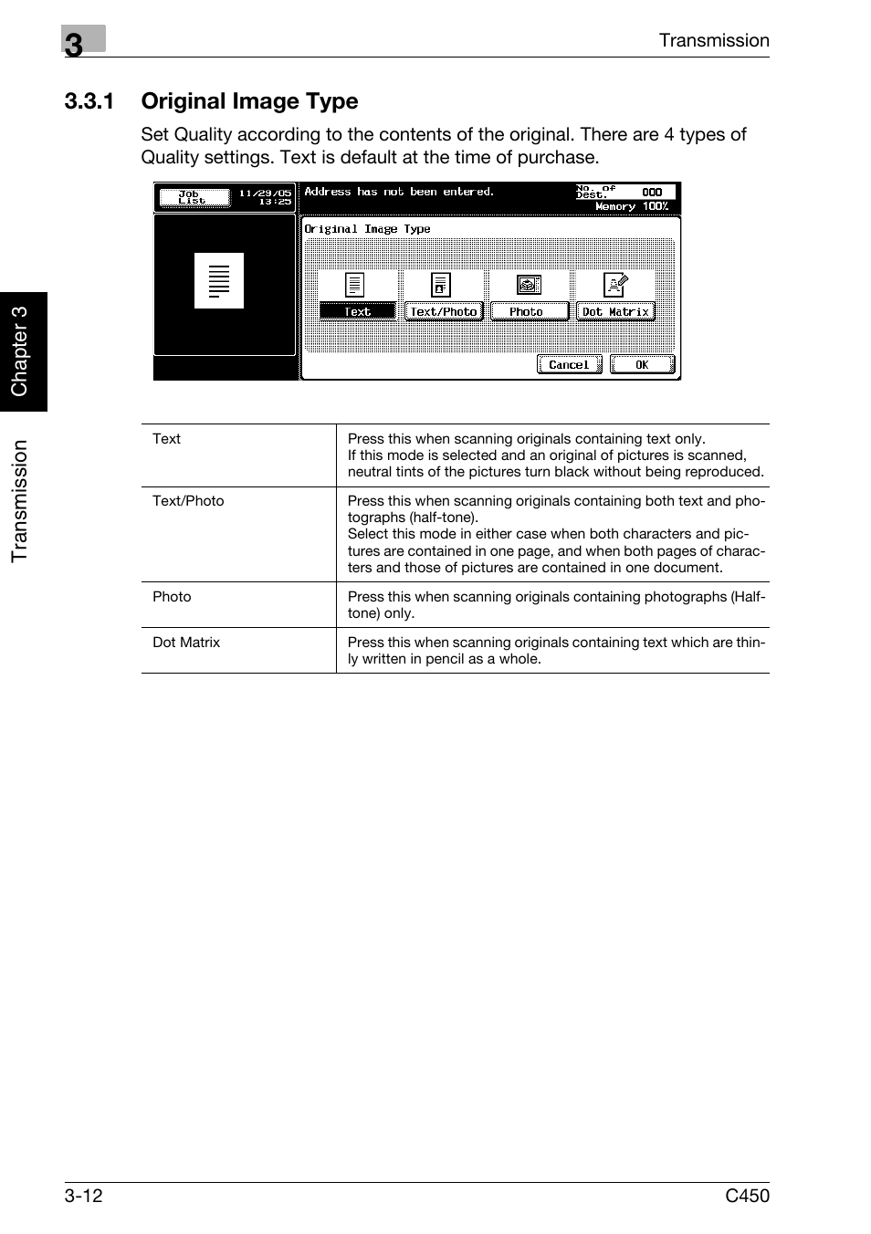 1 original image type, Original image type -12 | Konica Minolta FK-502 User Manual | Page 67 / 450