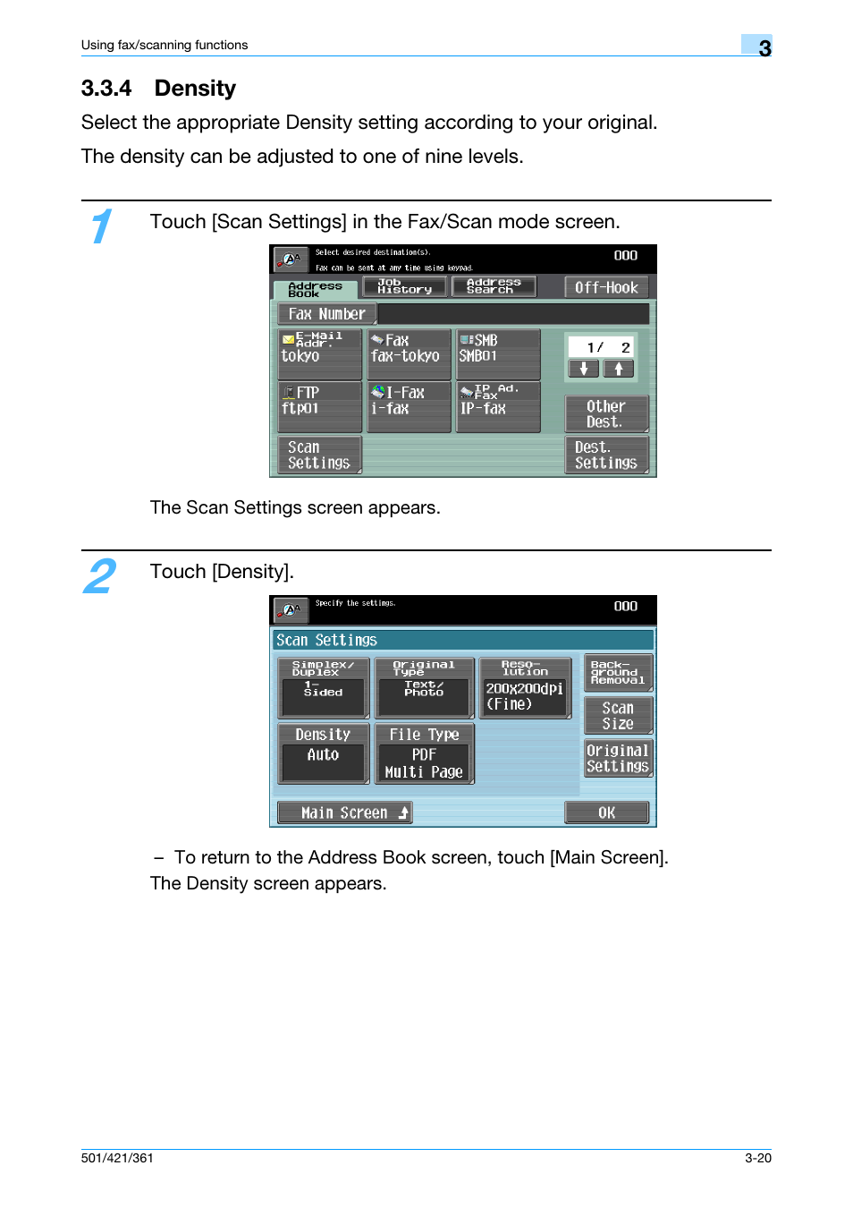 4 density, 4 density -20 | Konica Minolta bizhub 421 User Manual | Page 82 / 103