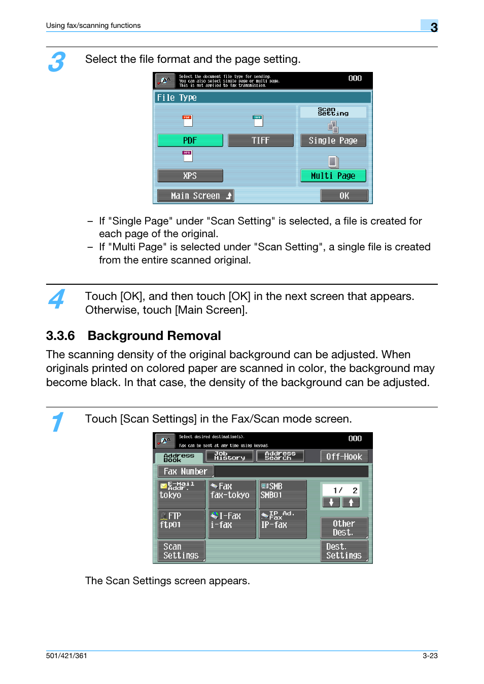 6 background removal, 6 background removal -23 | Konica Minolta bizhub 421 User Manual | Page 85 / 103