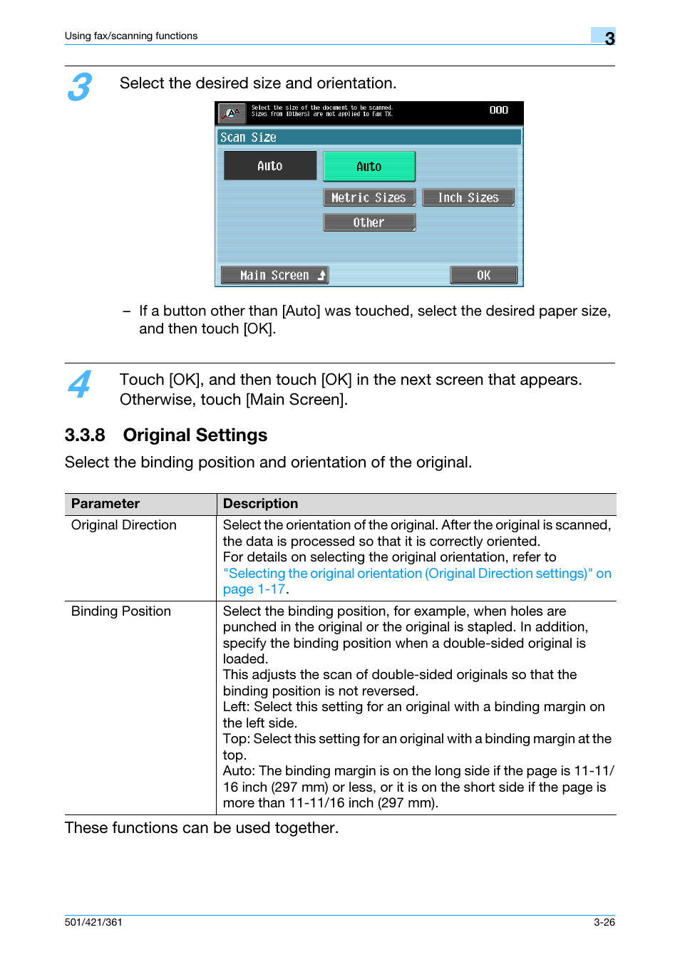 8 original settings, 8 original settings -26 | Konica Minolta bizhub 421 User Manual | Page 88 / 103