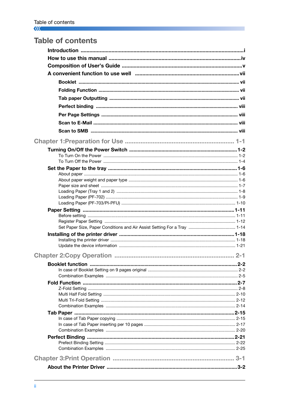 Konica Minolta bizhub PRO 1200 User Manual | Page 4 / 134
