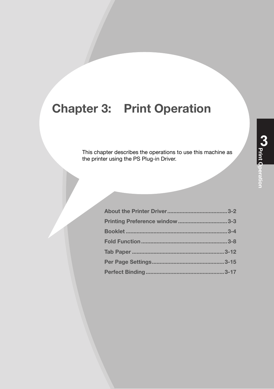 Chapter 3: print operation, Chapter 3:print operation -1 | Konica Minolta bizhub PRO 1200 User Manual | Page 61 / 134