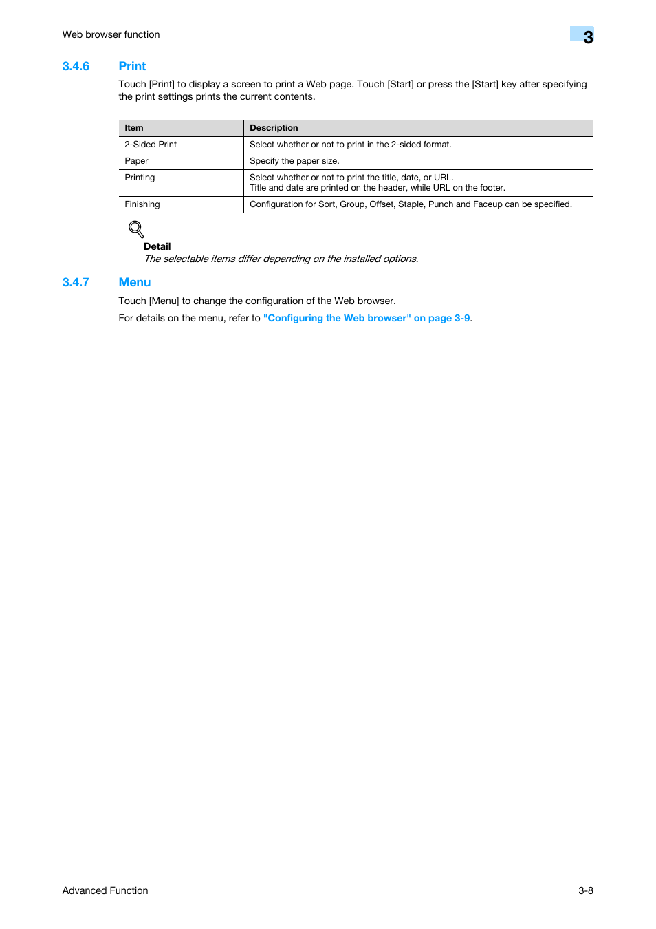 6 print, 7 menu, Print -8 | Menu -8 | Konica Minolta bizhub 751 User Manual | Page 22 / 84