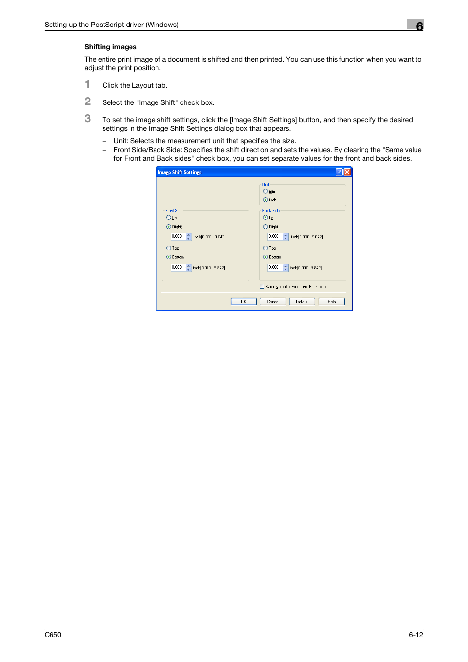 Shifting images, Shifting images -12 | Konica Minolta bizhub C650 User Manual | Page 143 / 303