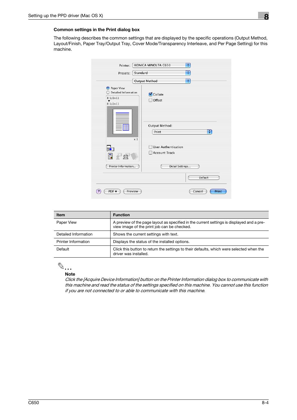Common settings in the print dialog box, Common settings in the print dialog box -4 | Konica Minolta bizhub C650 User Manual | Page 180 / 303