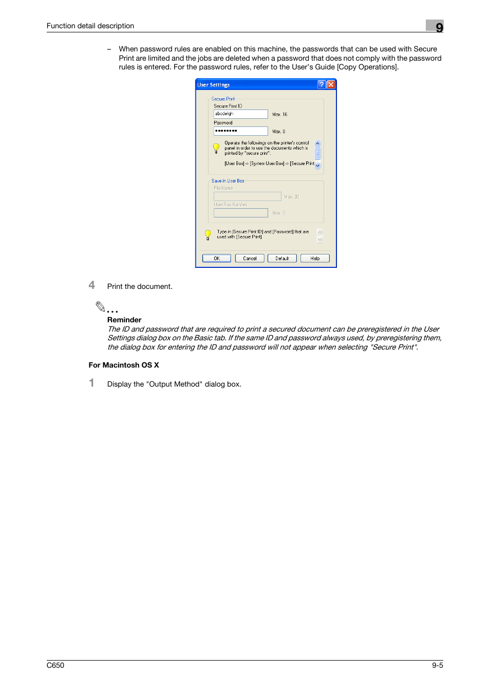 For macintosh os x, For macintosh os x -5 | Konica Minolta bizhub C650 User Manual | Page 210 / 303