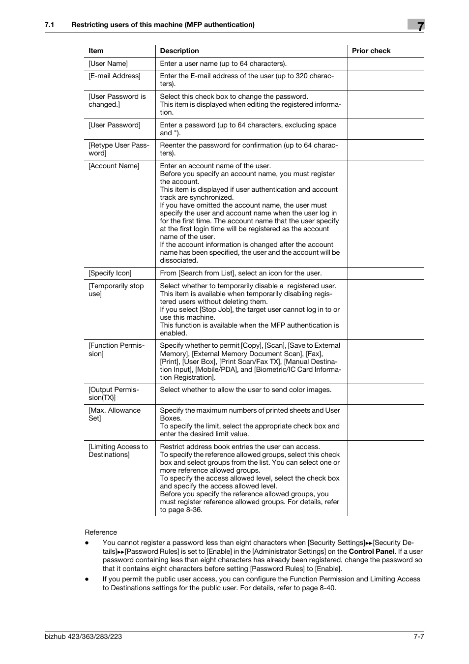 Konica Minolta BIZHUB 223 User Manual | Page 118 / 371