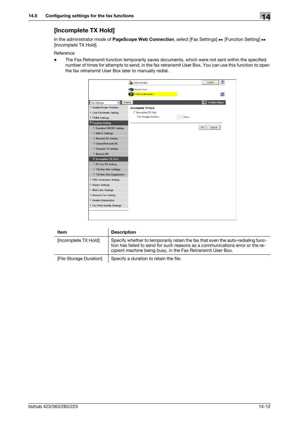 Incomplete tx hold, Incomplete tx hold] -12 | Konica Minolta BIZHUB 223 User Manual | Page 311 / 371
