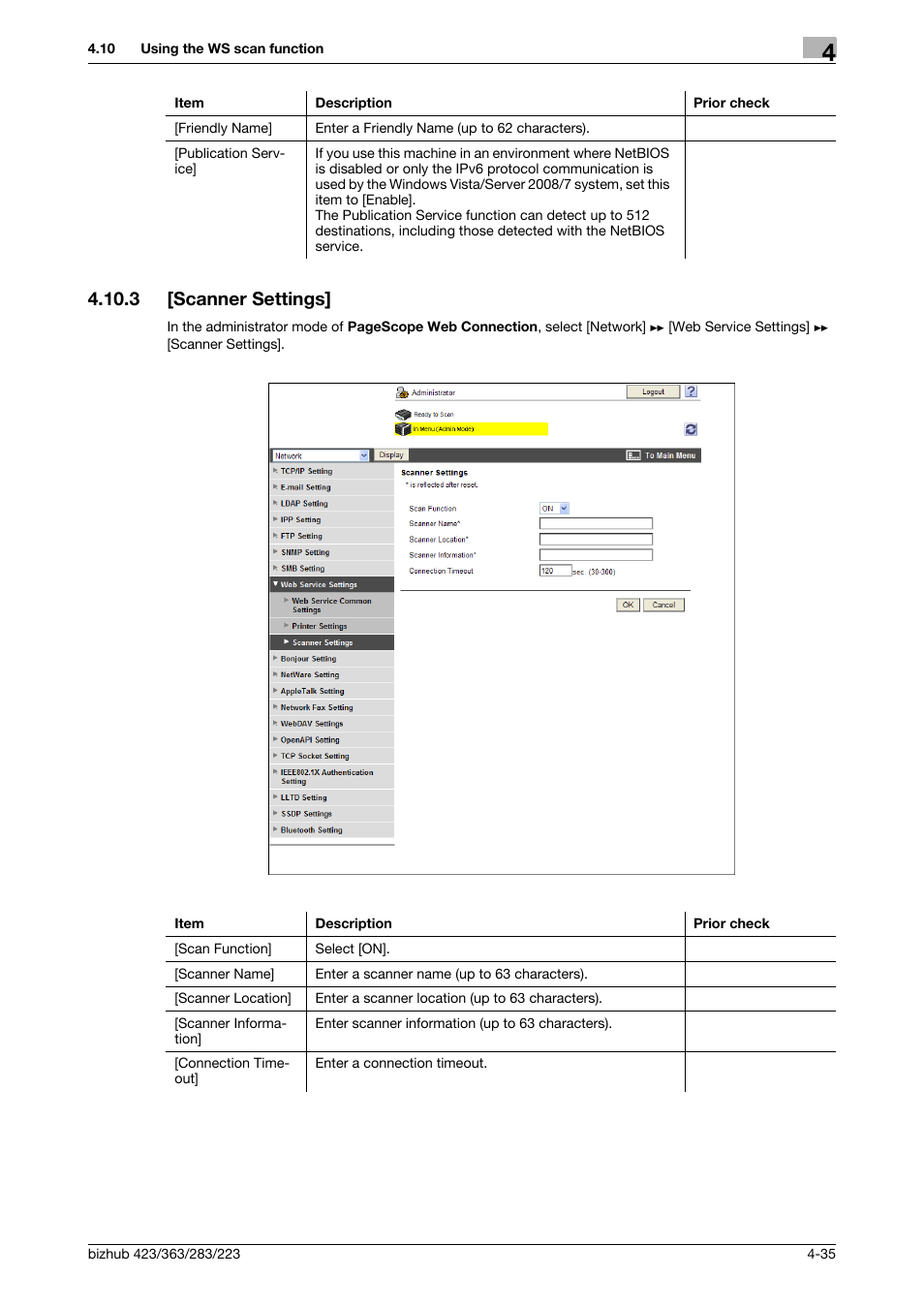 3 [scanner settings, Scanner settings] -35, Scanner settings | Konica Minolta BIZHUB 223 User Manual | Page 72 / 371