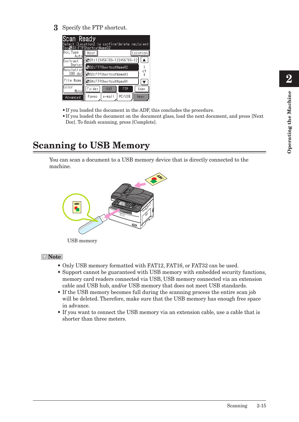 Scanning to usb memory, Scanning to usb memory -15 | Konica Minolta bizhub 25 User Manual | Page 68 / 122
