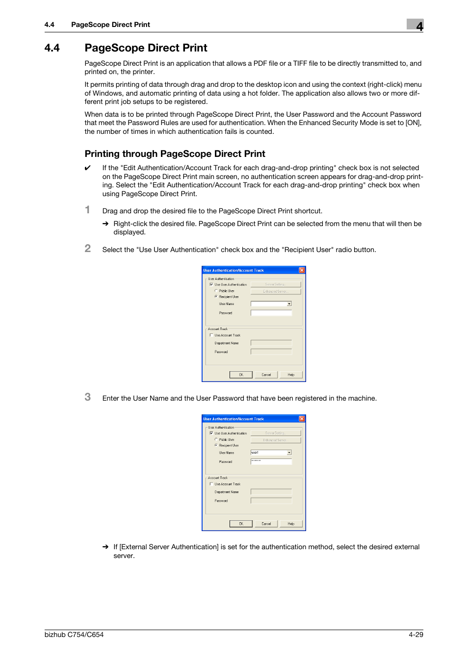 4 pagescope direct print | Konica Minolta bizhub C754 User Manual | Page 187 / 195
